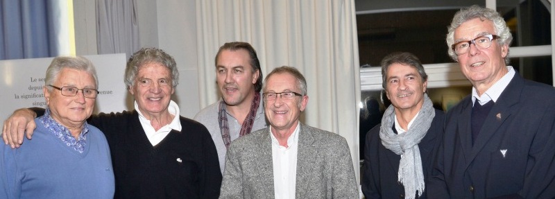 de g à d : Michel Jazy, André Boniface, Olivier Roumat, Xavier Gaudio, Michel Duffranc, Pascal Vinsonneau