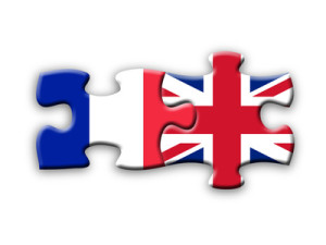 French & UK Flags (jigsaw solution language translation)