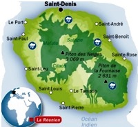 carte ile de la Réunion