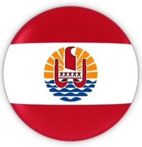 Tahitian Flag Button - Flag of Tahiti Badge 3D Illustration